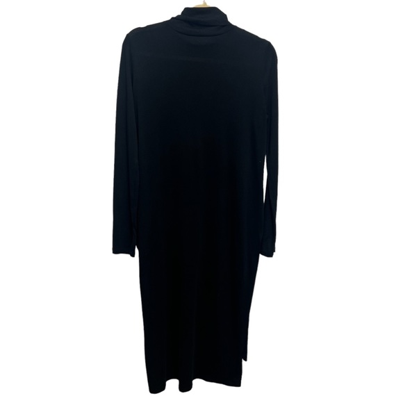 Zara Black Long Sleeve Turtleneck Sweater Dress/Tunic Lightweight, Size Medium - Picture 2 of 7